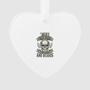 Die besten Väter haben Tätowierungen und Bärte Tot Ornament