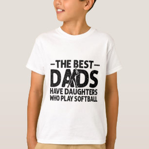 Die besten Väter haben Töchter, die Softball spiel T-Shirt