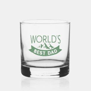 Die besten Vater-Typografie-Vintagen Berge der Wel Whiskyglas