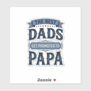 Die besten Väter werden zum Papa-Vintage-Shirt-Des Aufkleber