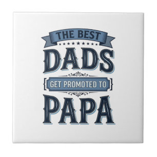 Die besten Väter werden zum Papa Vintage-Shirt-Des Fliese
