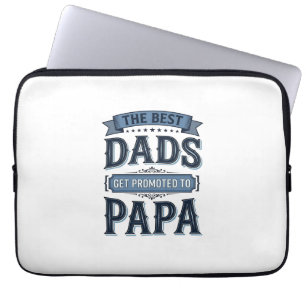 Die besten Väter werden zum Papa Vintage-Shirt-Des Laptopschutzhülle