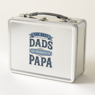 Die besten Väter werden zum Papa Vintage-Shirt-Des Metall Brotdose