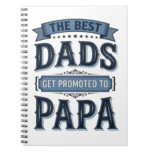 Die besten Väter werden zum Papa Vintage-Shirt-Des Notizblock