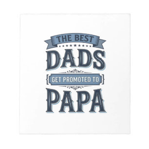 Die besten Väter werden zum Papa-Vintage-Shirt-Des Notizblock