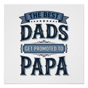 Die besten Väter werden zum Papa Vintage-Shirt-Des Poster