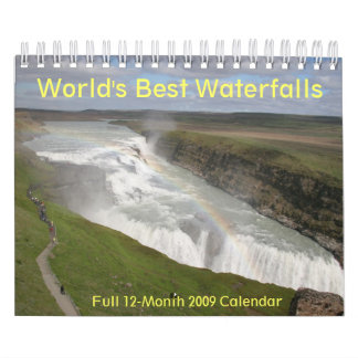 Die besten Wasserfälle 2009 der Welt tragen 7" x11 Kalender