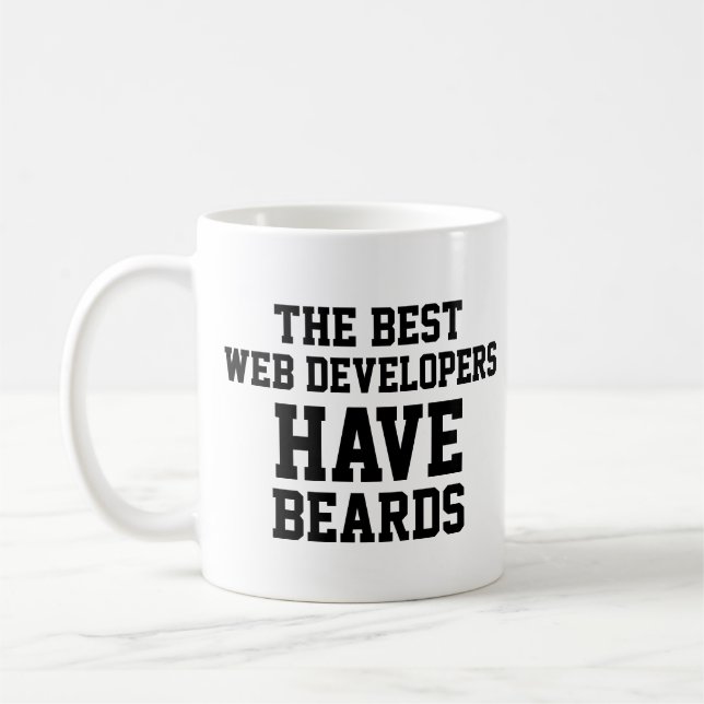 Die besten Web-Entwickler haben Beards Kaffeetasse (Links)