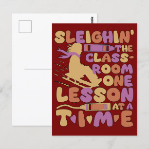 Die besten Weihnachtsgeschenke für Lehrer: Schlitt Postkarte