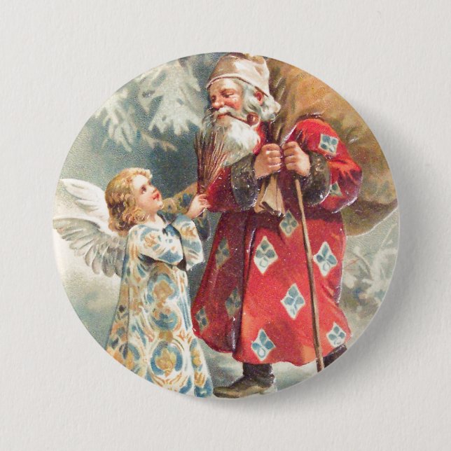 Die besten Weihnachtswünsche des Weihnachtsmanns Button (Vorderseite)