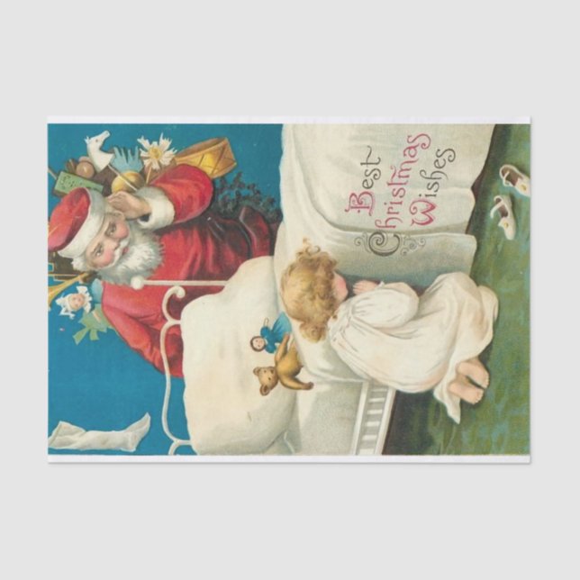 Die besten Weihnachtswünsche von Ellen Clapsaddle Seidenpapier (Vorderseite)