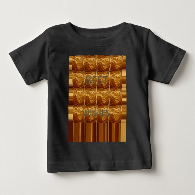 Die besten Wünsche aus Afrika: Ein goldener Kontin Baby T-shirt (Vorderseite)