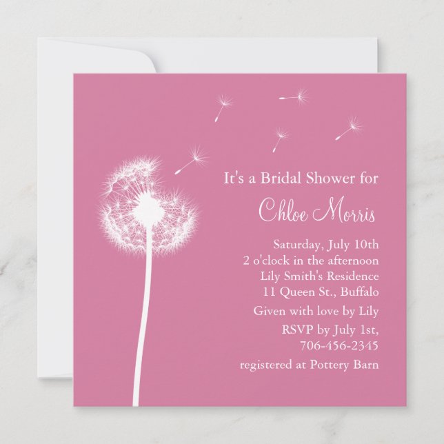 Die besten Wünsche! Bridal Shower Invitation (Fuch Einladung (Vorderseite)