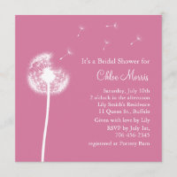 Die besten Wünsche! Bridal Shower Invitation (Fuch
