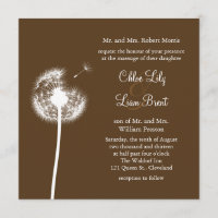 Die besten Wünsche! Einladung zur Hochzeit (braun)