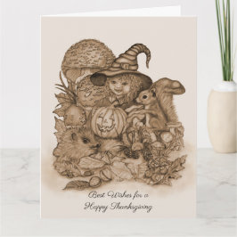 Die besten Wünsche für ein glückliches Erntedankfe Dankeskarte