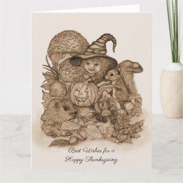 Die besten Wünsche für ein glückliches Erntedankfe Dankeskarte