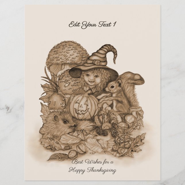 Die besten Wünsche für ein glückliches Erntedankfe Flyer (Vorne)