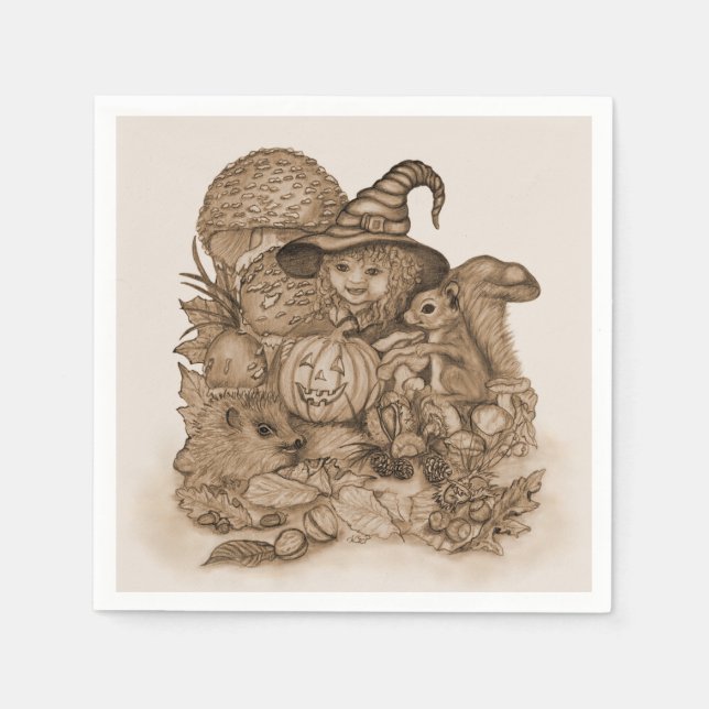 Die besten Wünsche für ein glückliches Erntedankfe Serviette (Vorderseite)