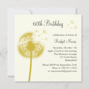 Die besten Wünsche! Gelb! Einladung