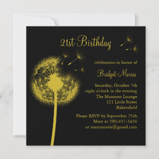 Die besten Wünsche! Gelb! Einladung