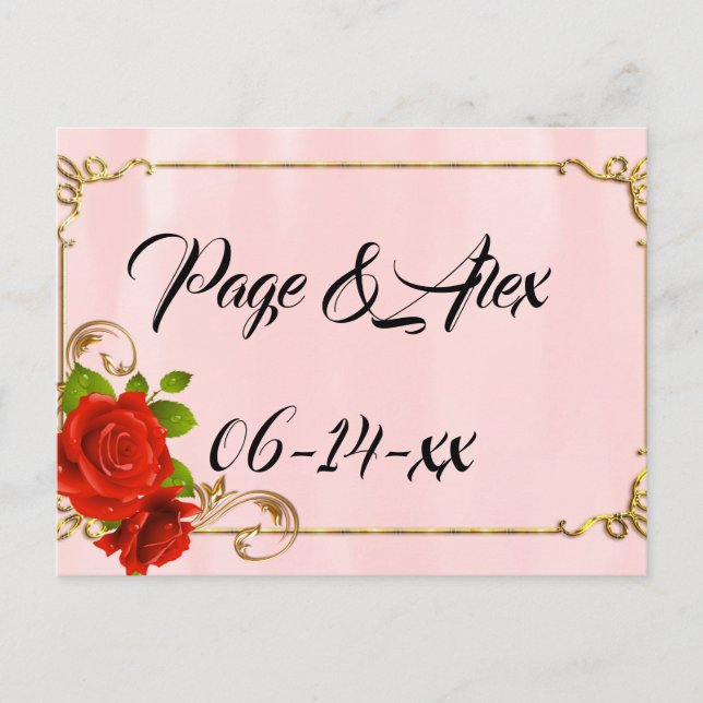 Die besten Wünsche nach neuem Weds Wedding Destiny Postkarte (Vorderseite)