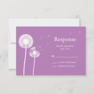 Die besten Wünsche! UAWG (lila) RSVP Karte