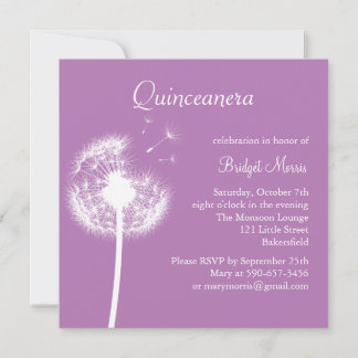 Die besten Wünsche! (Violette) Einladung