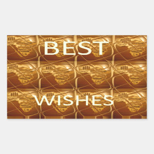 Die besten Wünsche von der Kunst der afrikanischen Rechteckiger Aufkleber