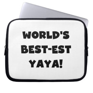Die besten Yaya-Geschenke der Black Text World Laptopschutzhülle