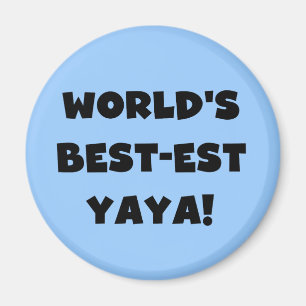 Die besten Yaya-Geschenke der Black Text World Magnet