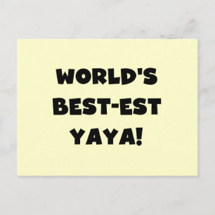 Die besten Yaya-Geschenke der Black Text World Postkarte