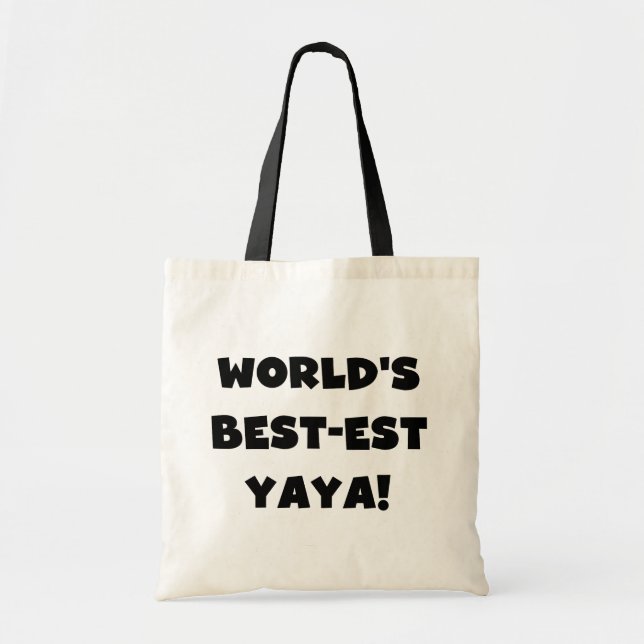 Die besten Yaya-Geschenke der Black Text World Tragetasche (Vorne)