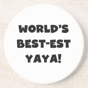 Die besten Yaya-Geschenke der Black Text World Untersetzer