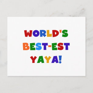 Die besten Yaya-Geschenke der Welt in hellen Farbe Postkarte