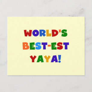 Die besten Yaya-Geschenke der Welt in hellen Farbe Postkarte