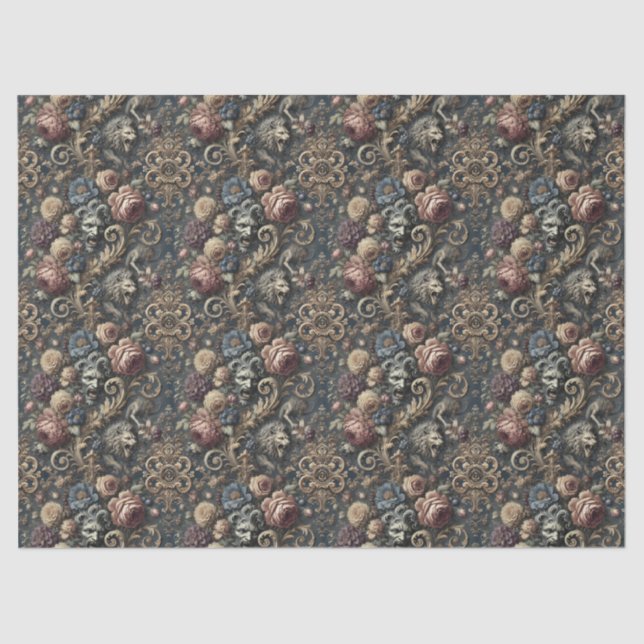 Die Bestie im Inneren - gotisch Viktorianisch Seidenpapier (Vorderseite)