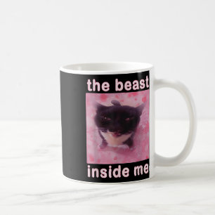 Die Bestie in Me Funny Cat Meme Sarcastic Inapp Kaffeetasse