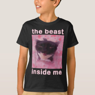 Die Bestie in Me Funny Cat Meme Sarcastic Inapp T-Shirt