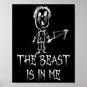 Die Bestie ist in meinem Halloween Kostümbild-Desi Poster