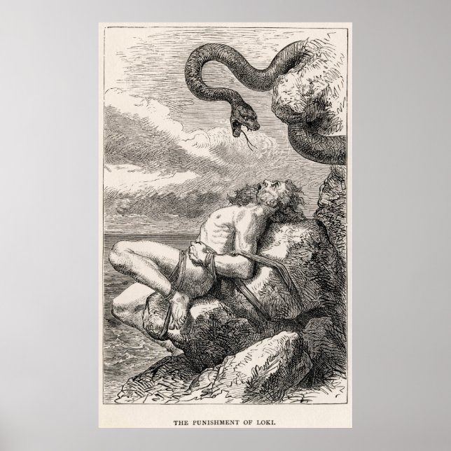 Die Bestrafung Lokis durch Louis Huard Poster (Vorne)