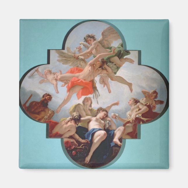 Die Bestrafung von Cupid (Öl auf Leinwand) Magnet (Vorne)
