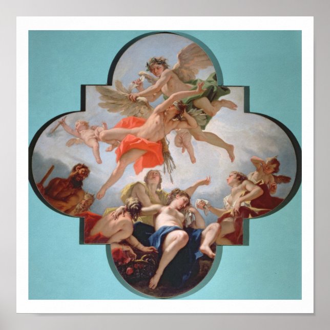 Die Bestrafung von Cupid (Öl auf Leinwand) Poster (Vorne)