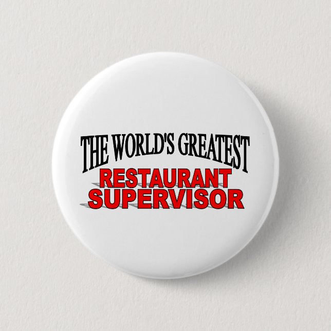Die bestste das Restaurant-Aufsichtskraft der Welt Button (Vorderseite)