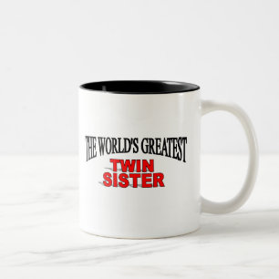 Die bestste Doppelschwester der Welt Zweifarbige Tasse