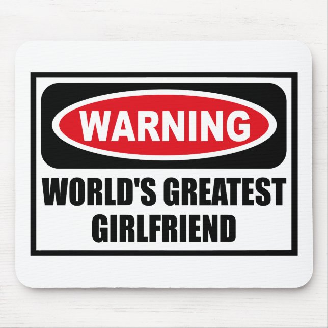 Die BESTSTE FREUNDIN Mousepad der warnende WELT (Vorne)