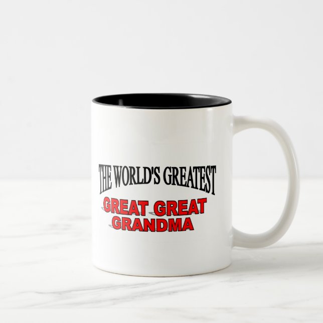 Die bestste große große Großmutter der Welt Zweifarbige Tasse (Rechts)