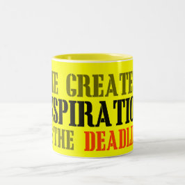 DIE BESTSTE INSPIRATION IST FRIST LUSTIGES MEME ZWEIFARBIGE TASSE
