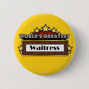 Die bestste Kellnerin der Welt Button