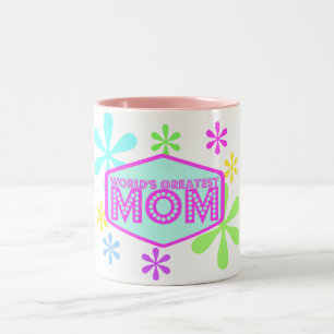 Die bestste Mama der Welt - Retro Zweifarbige Tasse